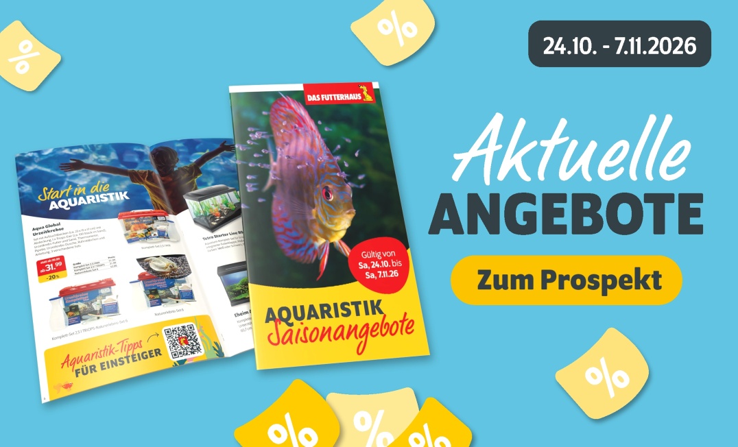 Aktuelle Aquaristik Saisonangebote vom 24.10. bis 7.11.2026 - Zum Prospekt