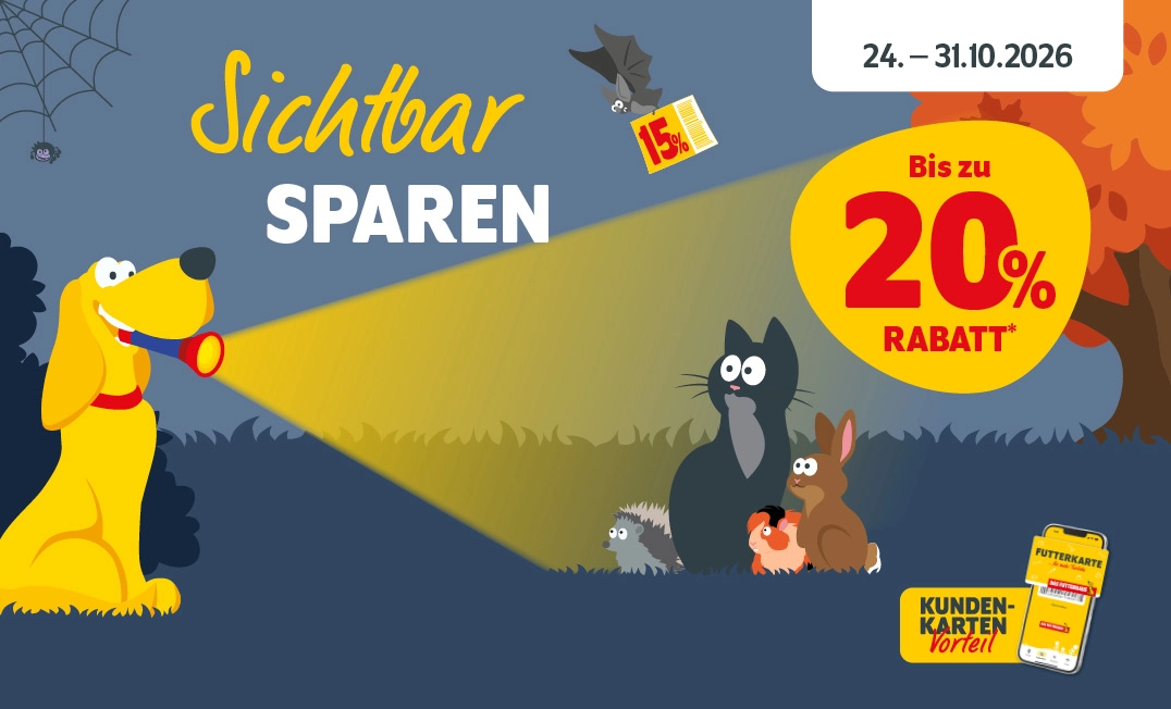 FUTTERKARTEN-Aktion: Sichtbar Sparen mit bis zu 20% Rabatt vom 24. bis 31.10.2026