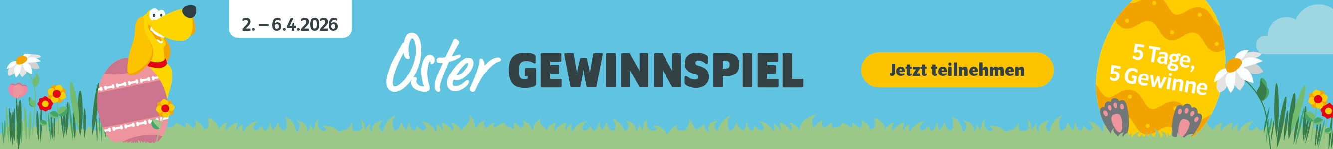 Oster-Gewinnspiel vom 2.4. bis 6.4.2026 -Jetzt teilnehmen