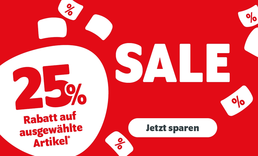 Sale mit 25% Rabatt auf ausgewählte Artikel*
