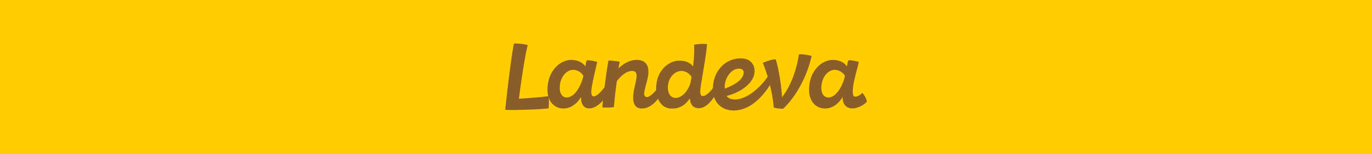 Landeva Logo auf gelbem Hintergrund